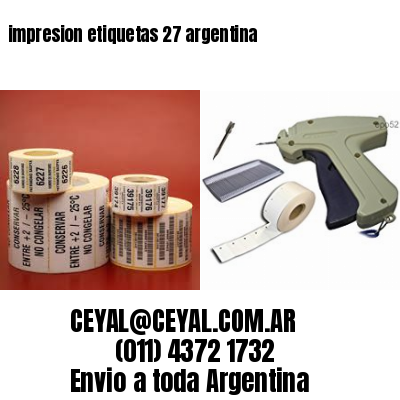 impresion etiquetas 27 argentina