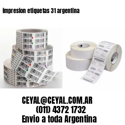 impresion etiquetas 31 argentina