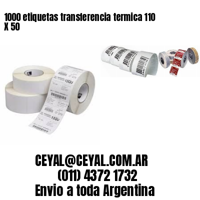 1000 etiquetas transferencia termica 110 X 50