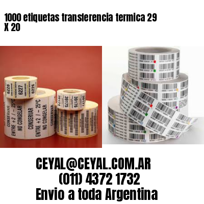 1000 etiquetas transferencia termica 29 X 20