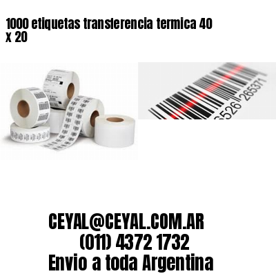 1000 etiquetas transferencia termica 40 x 20