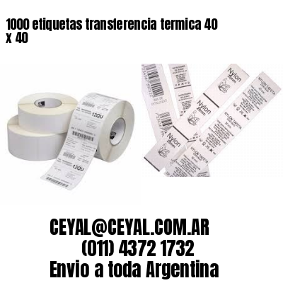 1000 etiquetas transferencia termica 40 x 40