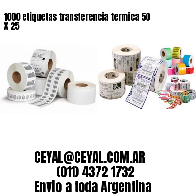 1000 etiquetas transferencia termica 50 X 25