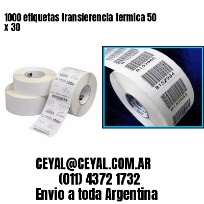 1000 etiquetas transferencia termica 50 x 30