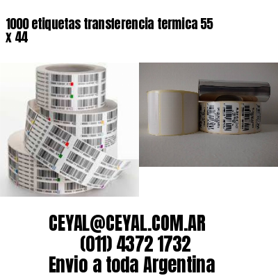 1000 etiquetas transferencia termica 55 x 44