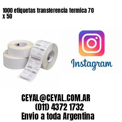 1000 etiquetas transferencia termica 70 x 50