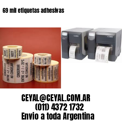 69 mil etiquetas adhesivas