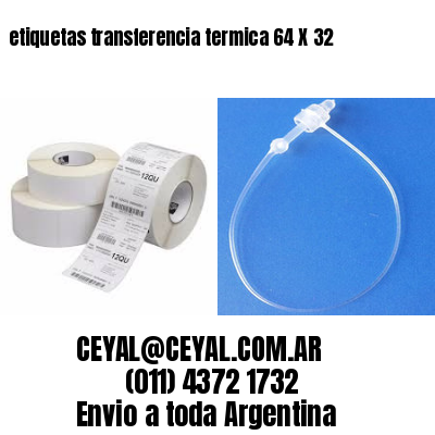 etiquetas transferencia termica 64 X 32