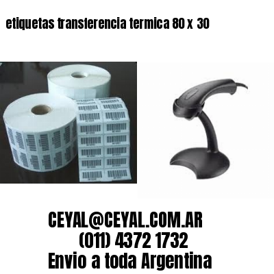 etiquetas transferencia termica 80 x 30