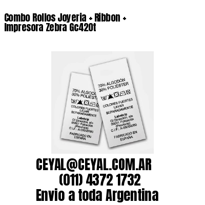Combo Rollos Joyeria   Ribbon   Impresora Zebra Gc420t