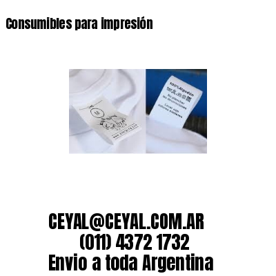 Consumibles para impresión