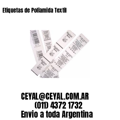 Etiquetas de Poliamida Textil