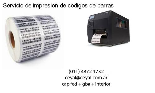 Servicio de impresion de codigos de barras