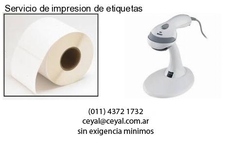 Servicio de impresion de etiquetas