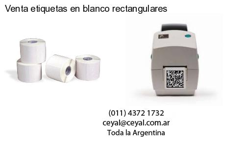 Venta etiquetas en blanco rectangulares