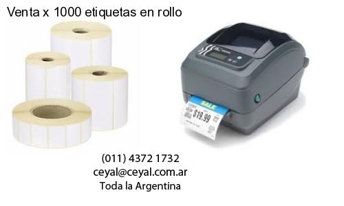 Venta x 1000 etiquetas en rollo