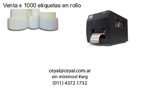 Venta x 1000 etiquetas en rollo