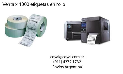 Venta x 1000 etiquetas en rollo