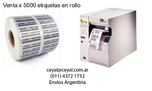 Venta x 5000 etiquetas en rollo