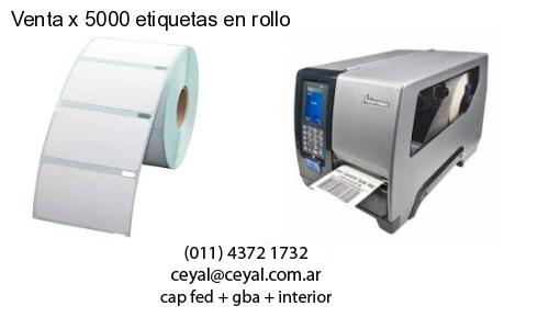 Venta x 5000 etiquetas en rollo