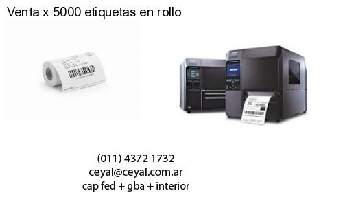 Venta x 5000 etiquetas en rollo