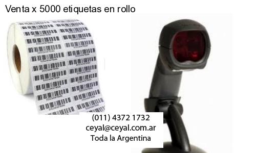 Venta x 5000 etiquetas en rollo