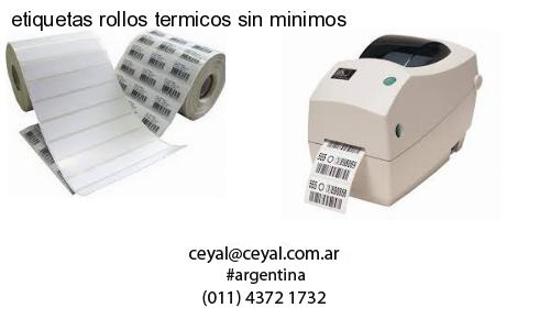 etiquetas rollos termicos sin minimos