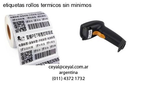 etiquetas rollos termicos sin minimos