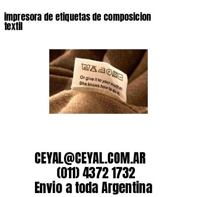 impresora de etiquetas de composicion textil