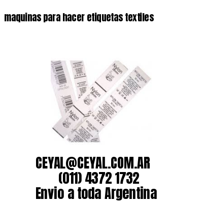 maquinas para hacer etiquetas textiles