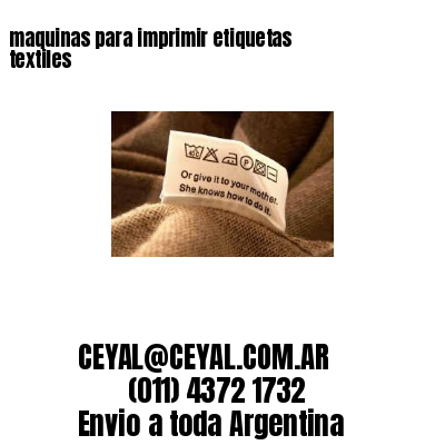 maquinas para imprimir etiquetas textiles