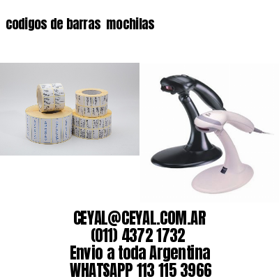 codigos de barras  mochilas