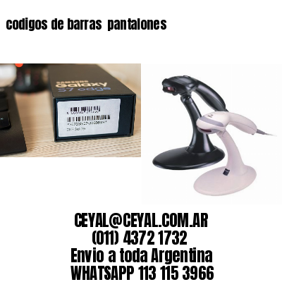 codigos de barras  pantalones