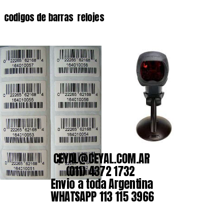 codigos de barras  relojes