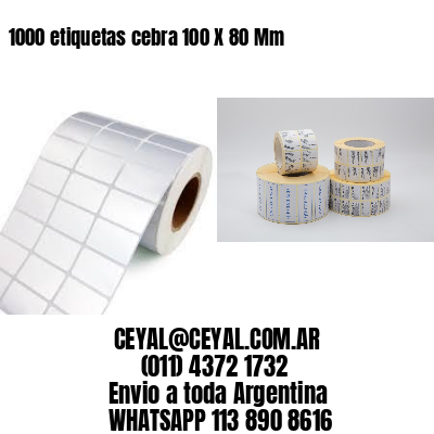 1000 etiquetas cebra 100 X 80 Mm