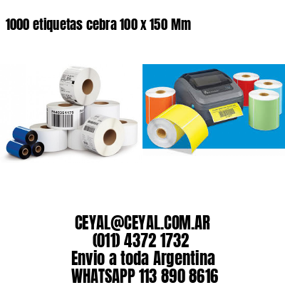 1000 etiquetas cebra 100 x 150 Mm