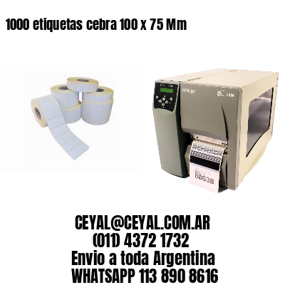 1000 etiquetas cebra 100 x 75 Mm