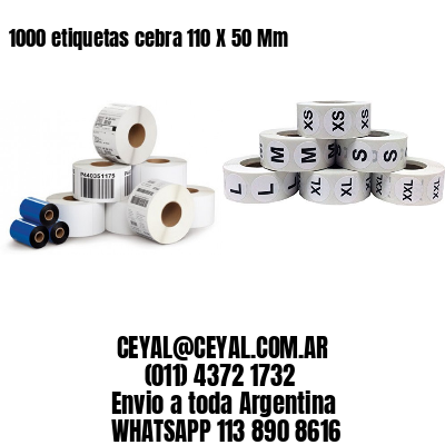 1000 etiquetas cebra 110 X 50 Mm