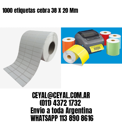 1000 etiquetas cebra 38 X 20 Mm