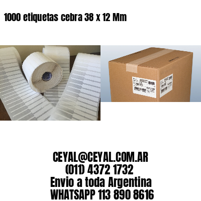 1000 etiquetas cebra 38 x 12 Mm