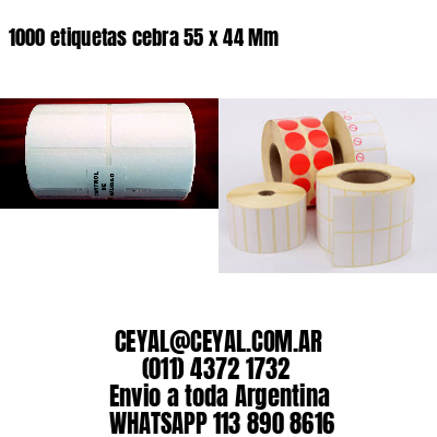 1000 etiquetas cebra 55 x 44 Mm