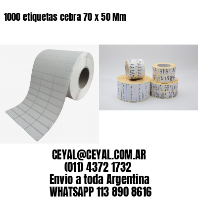 1000 etiquetas cebra 70 x 50 Mm