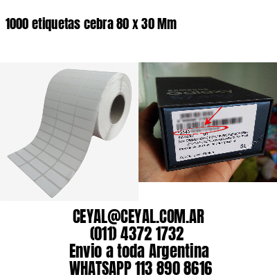 1000 etiquetas cebra 80 x 30 Mm