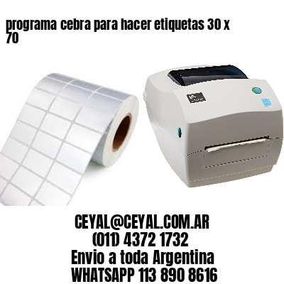 programa cebra para hacer etiquetas 30 x 70