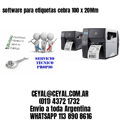 software para etiquetas cebra 100 x 20Mm