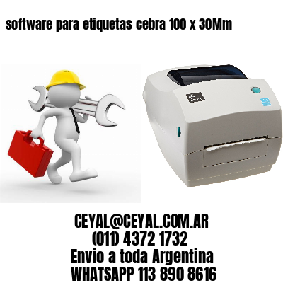 software para etiquetas cebra 100 x 30Mm