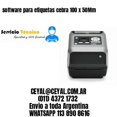 software para etiquetas cebra 100 x 50Mm