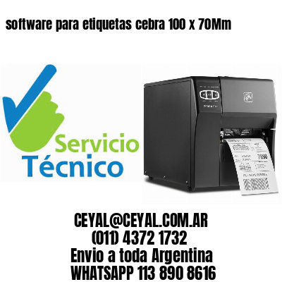 software para etiquetas cebra 100 x 70Mm