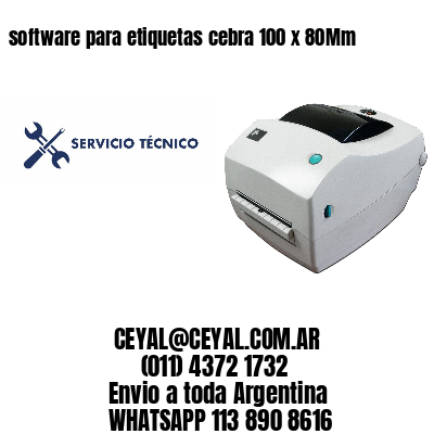 software para etiquetas cebra 100 x 80Mm