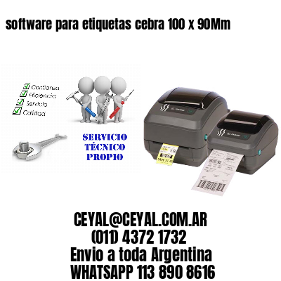 software para etiquetas cebra 100 x 90Mm